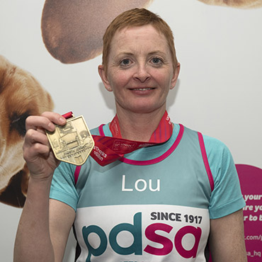 Lou with her London marathon medal