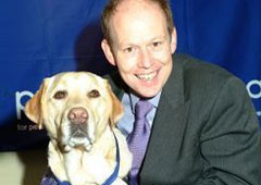 Endal the dog with Allen Parton