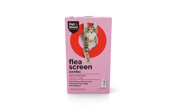 Flea screen product for cats