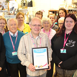 Anthony and other PDSA volunteers in our Lisburn shop.