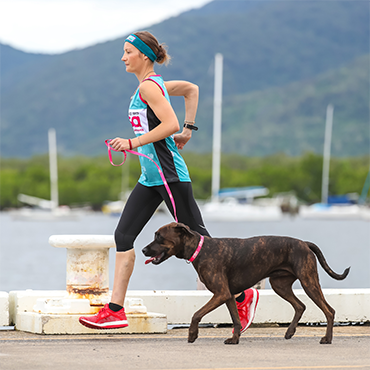 Lisa and Lolly running in Australia