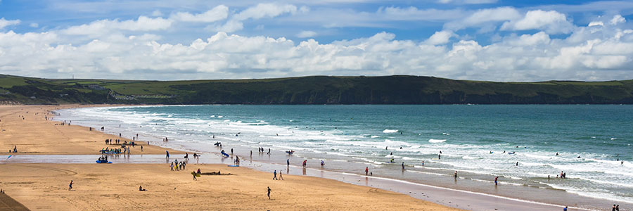 Photo of Woolacombe Beach on a sunny day