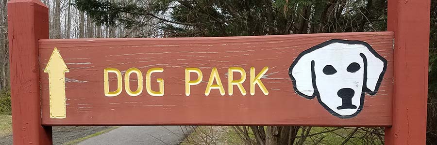 Photo of a dog park sign